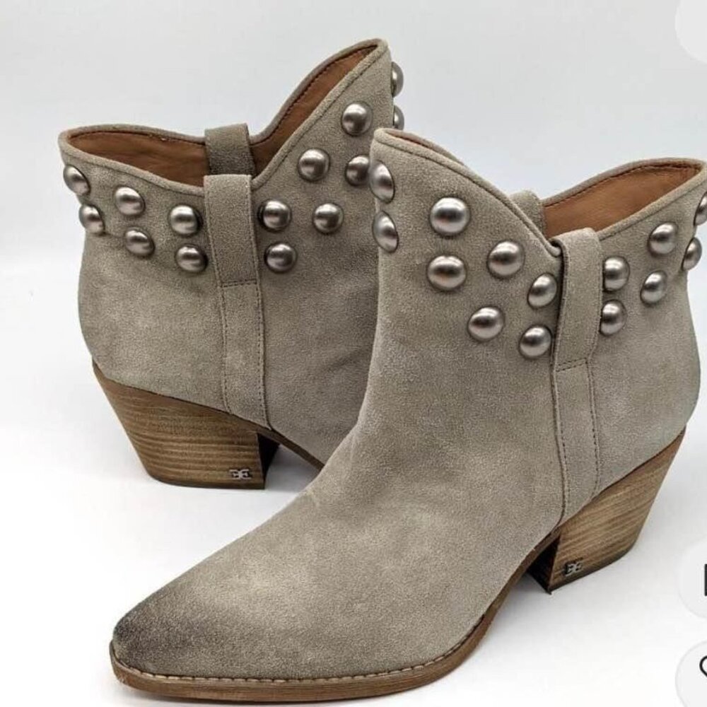 Sam Edelman Brand New Suede Studded Gray Boots